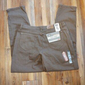 Women's Lee Stretch Slim Jeans - Sz. 18 / Sable Brown